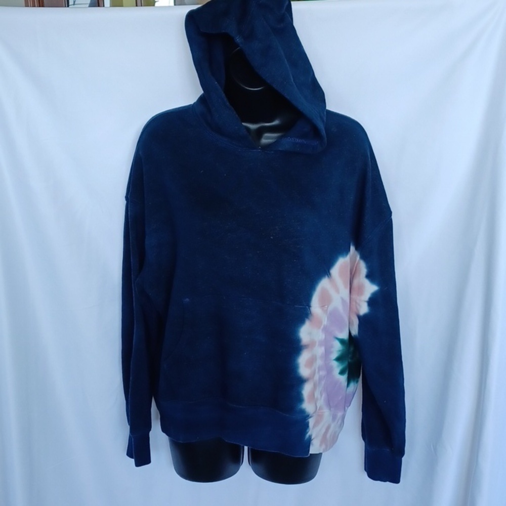 Wildfox Ombre Tie dye Hoodie Sweatshirt Blue Pink Purple Green